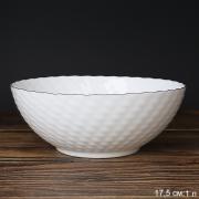 Салатник 175мм 900мл белый фактурный с золотом WVW70Q (WHITE GOLD) (6/48шт) - 676619 xx (н)