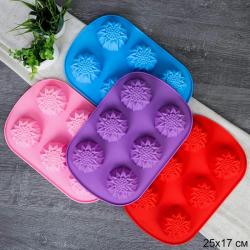 Форма д/выпечки силикон 6 ячеек Цветы Подсолнухи 25x17x3,5см HL-071 (200шт) - 719036 Форма д/выпечки силикон 6 ячеек Цветы Подсолнухи 25x17x3,5см HL-071 (200шт) - 719036