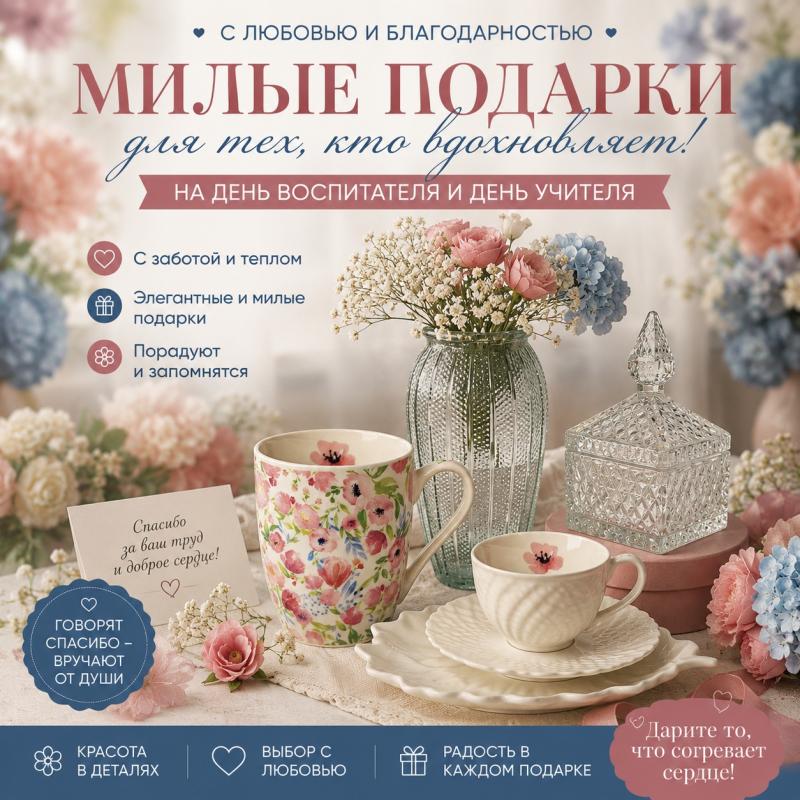 День Воспитателя и День Учителя полезные подарки - ООО «Попов»