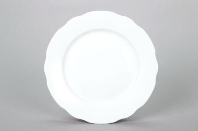 Тарелка 200 мелкая Белая вырезной край (30шт) - 01845