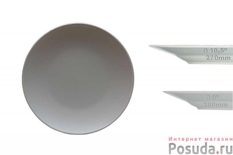 Тарелка 200мм мелкая Серый (6/36шт) - 001406-HX960119
