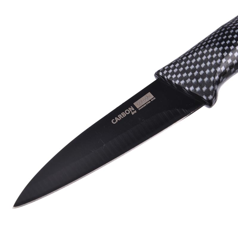 Нож кухонный 9см нерж. сталь с антиналип. покрытием Карбон SATOSHI (144шт) - 803-070xx