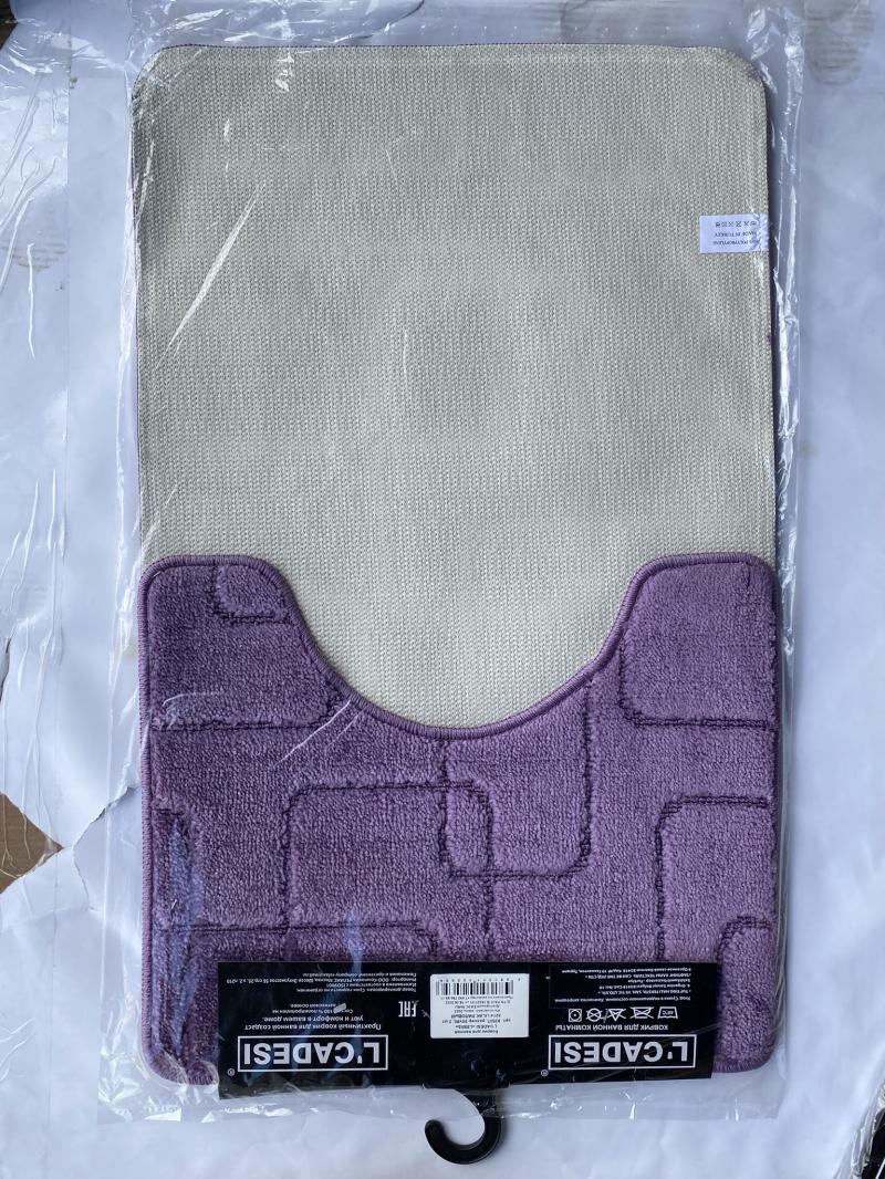 Набор ковриков д/ванной CADESI LEMIS (2шт) 60х100+60х50 лиловый 3214 Турция - 92607xx
