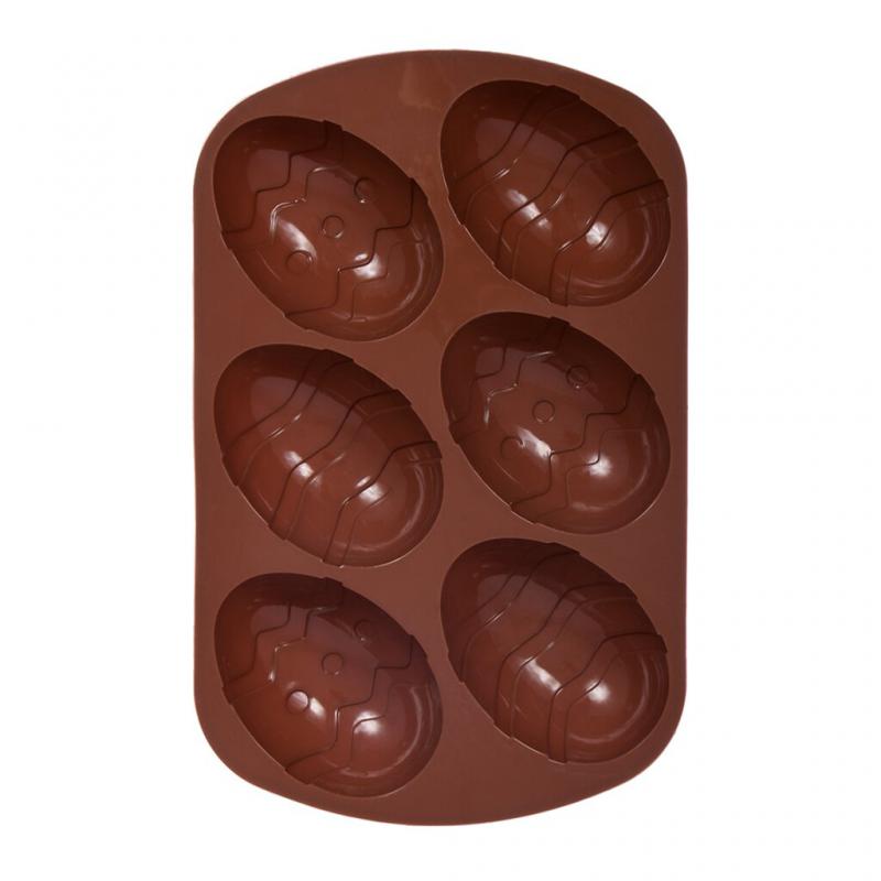Форма д/выпечки силикон, 6 ячеек Яйца пасхальные 27x17x3,5см микс Marmiton (20шт) - 16133