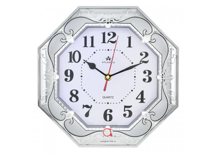 Часы настенные Atlantis фигурные 24,6х24,6см TLD-35093 silverxx
